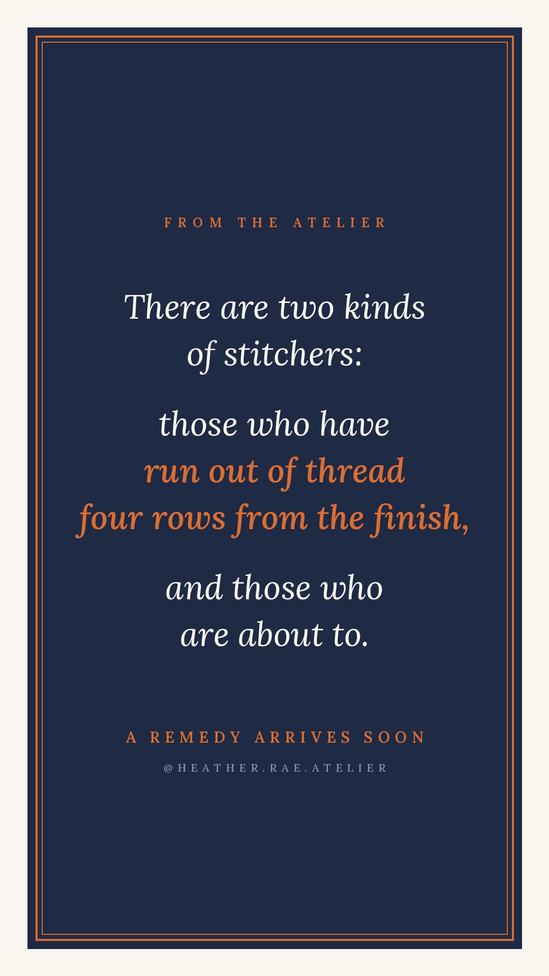 The Thread Estimator · A Stitcher's Tool