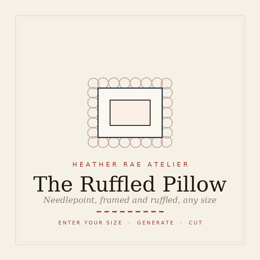 Framed & Ruffled Pillow — Needlepoint Finishing Pattern