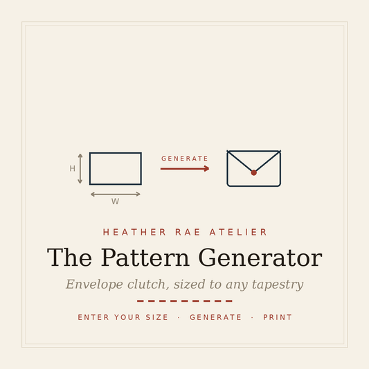 Envelope Clutch — Needlepoint Finishing Pattern Generator